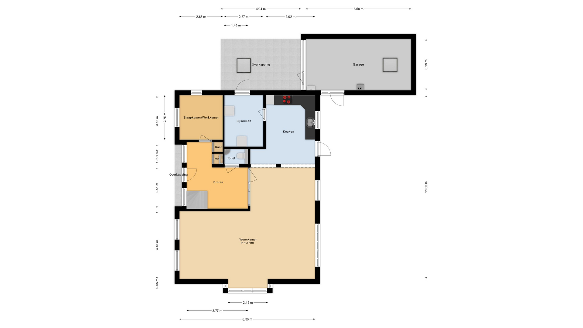 Beukenhof 261 - 8212 EK - lelystad-plattegrond-1