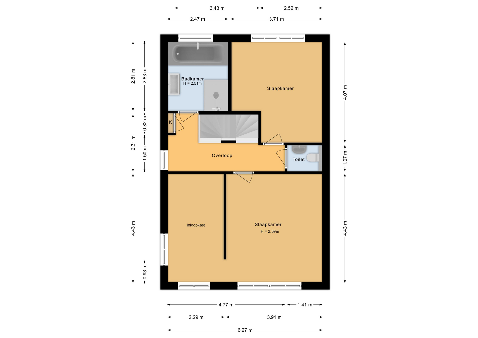 Rigastraat 78 - 8232 RS - lelystad-plattegrond-2